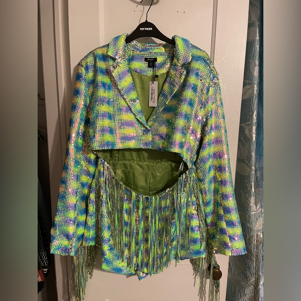 Nasty Gal Sequin Blazer Romper